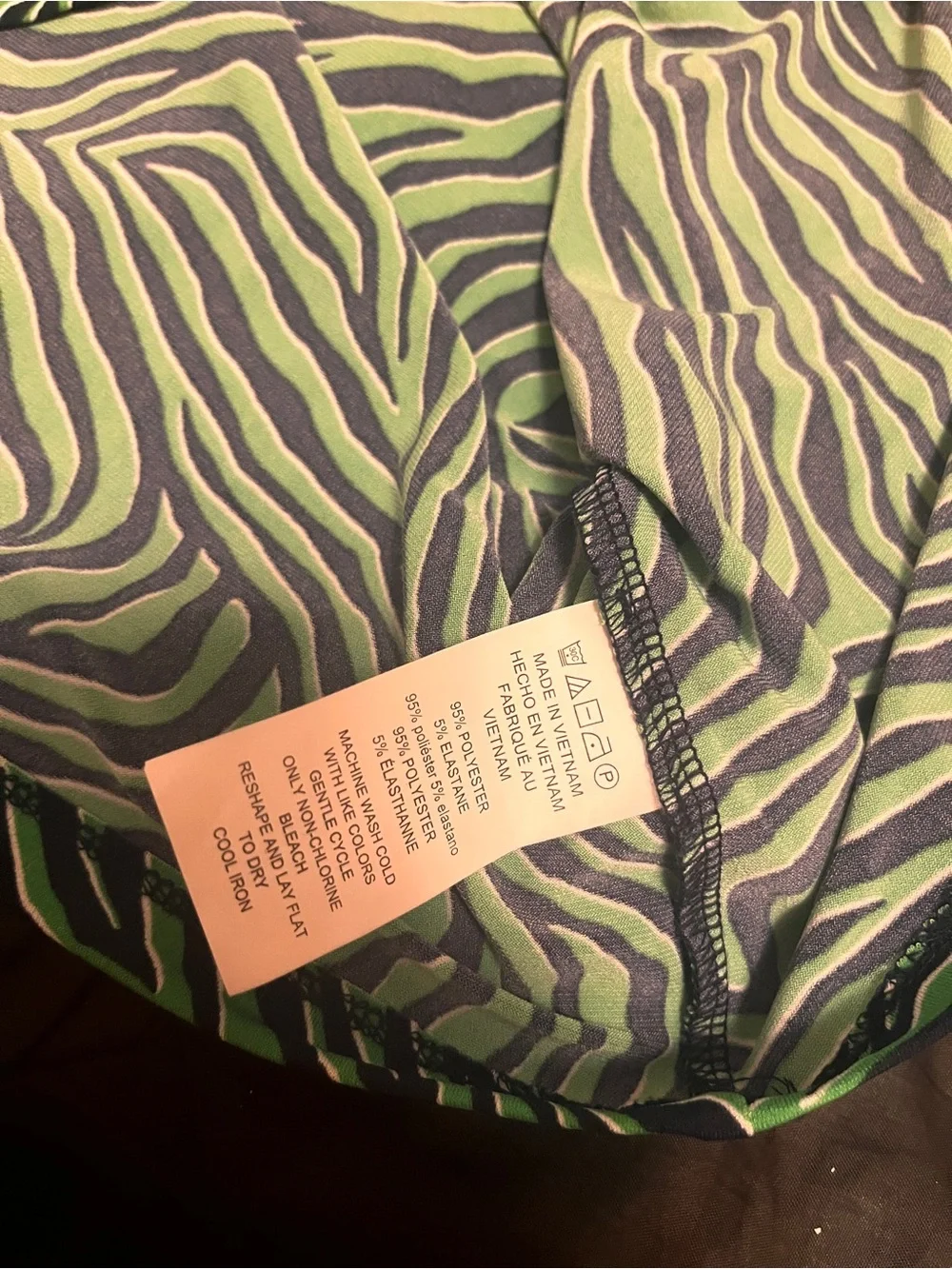Green Zebra-Print Women's Michael Kors top